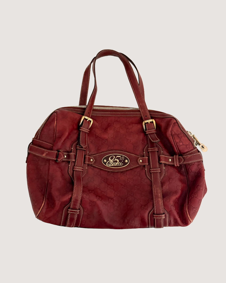 Gucci 85th Anniversary 2006 Limited Edition Burgundy Leather 